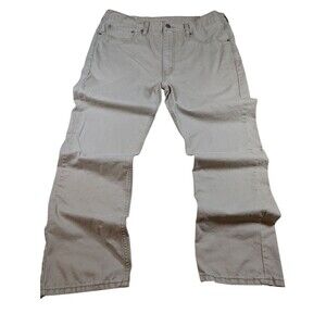 Levis 514 Denim Jeans Mens 38x30 (36x28) Beige Straight Leg Modern Fit Red Tab